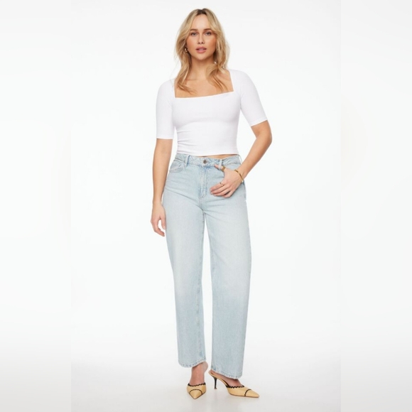 Dynamite Jade Elbow Sleeve Tee NWT - Picture 2 of 9